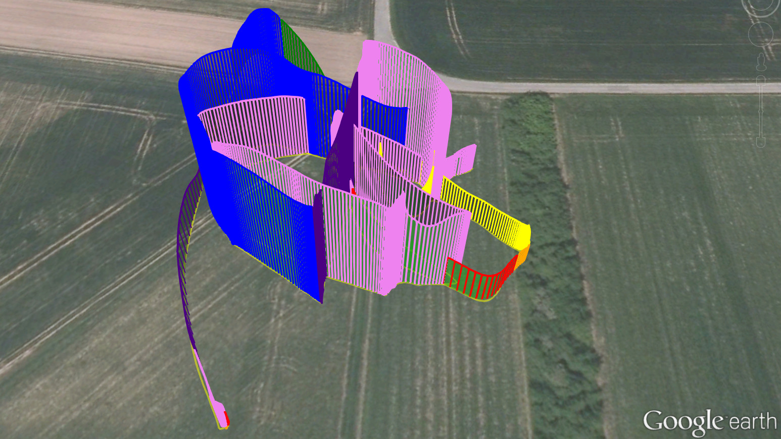 Visualisation de la trace d'un drone avec un KMZ lu par Google Earth