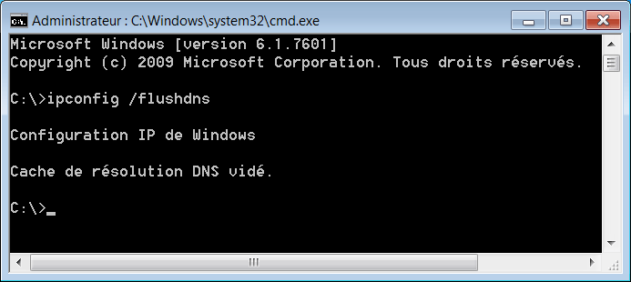 ipconfig /flushdns
