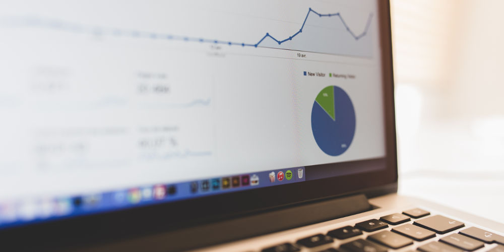 Courbe Google Analytics d'un site qui vient d'ouvrir