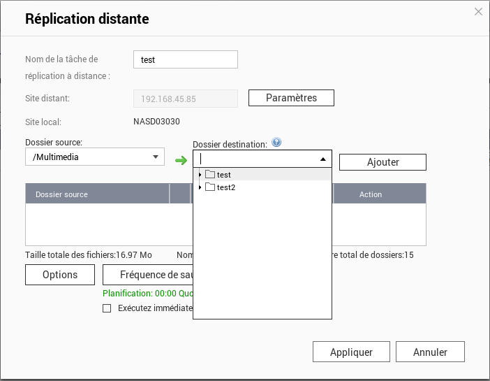 Configuration d'une tâche Rsync sur NAS QNAP